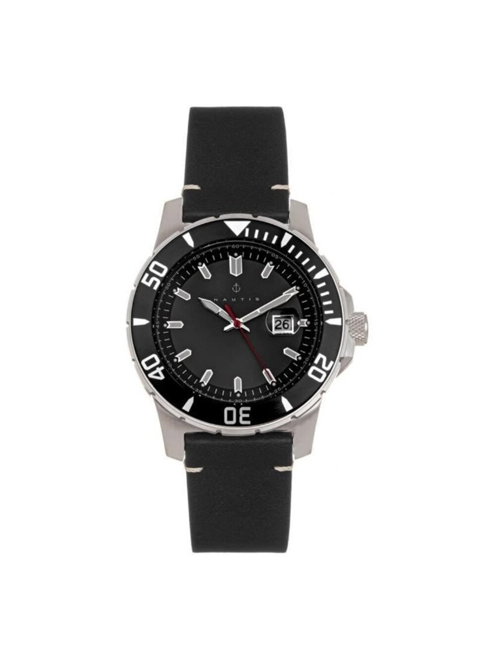 NWT Nautis Dive Pro 200 Quartz Black Dial Men's Watch